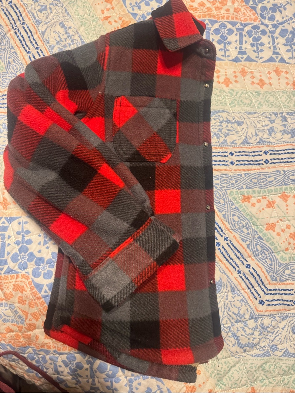 Weatherproof Kids Red and Black Buffalo Plaid Fleece-Lined Jacket - Picture 4 of 4